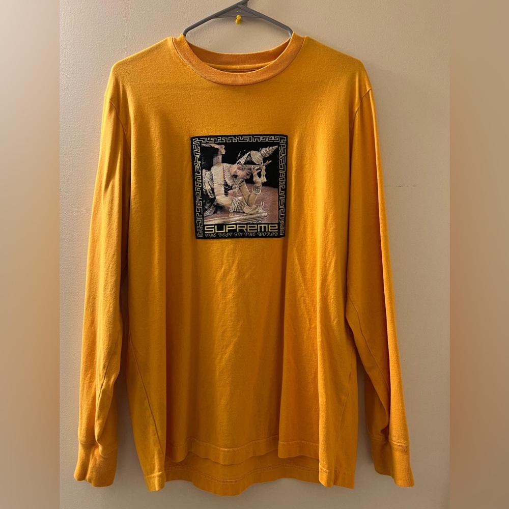 Supreme Yellow Long Sleeve Medium